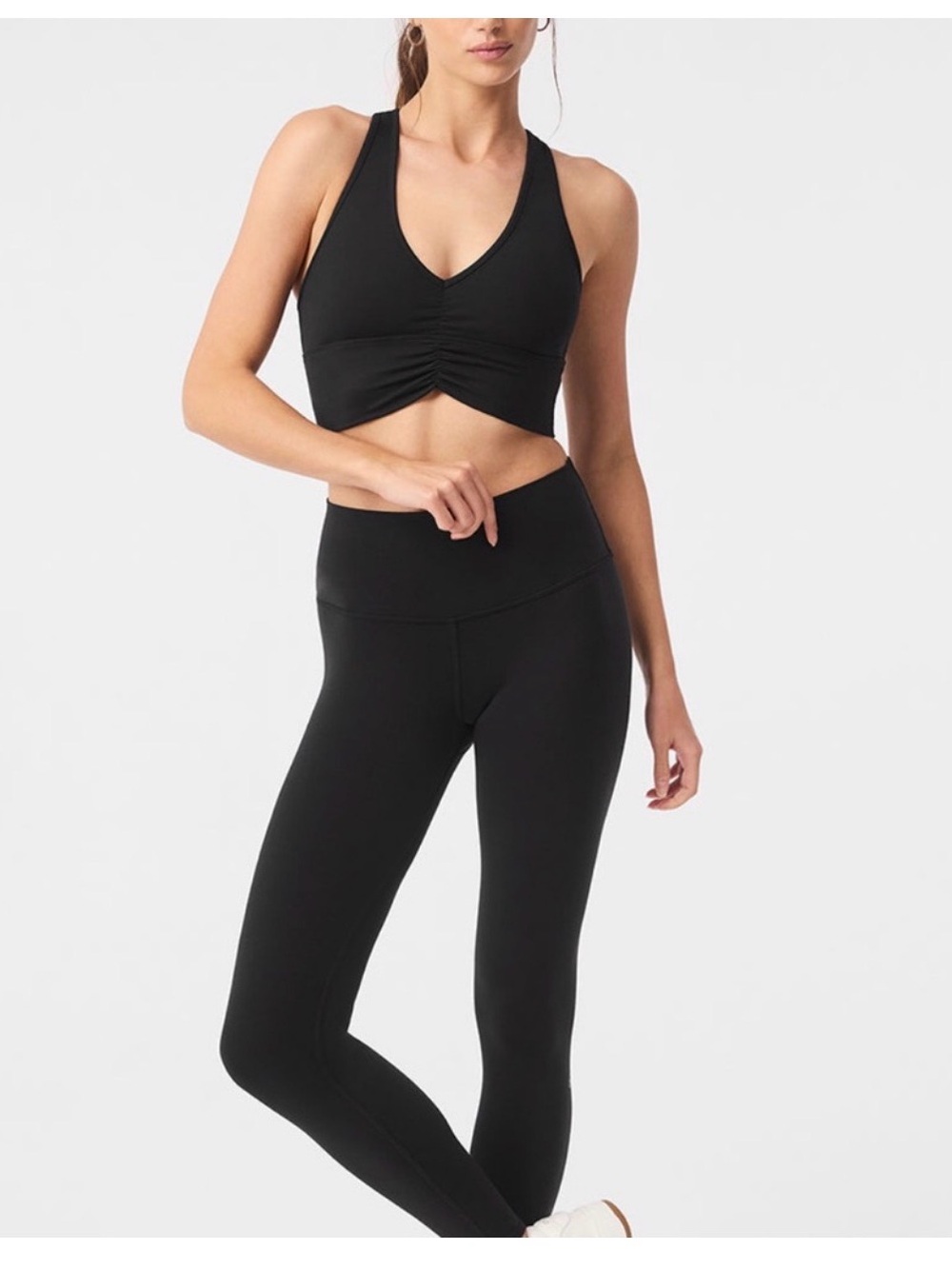 Alo Yoga 7/8 Airbrush Black High-Waist Leggings